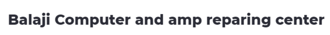 Balaji Computer And AMP Repairing Center - ITI Road - Faridabad