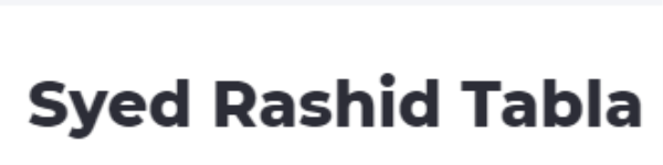 Syed Rashid Tabla - Subash Road - Hyderabad