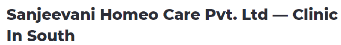 Sanjeevani Homeo Care Private Limited - Kalighat - Kolkata