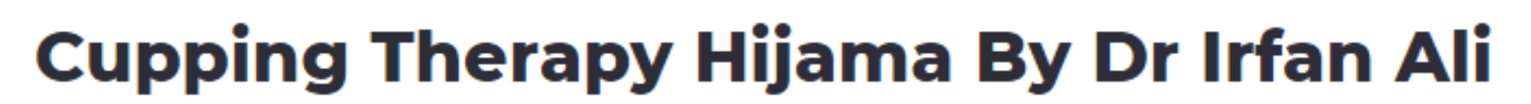 Cupping Therapy Hijama By Dr Irfan Ali - Circus Avenue - Kolkata