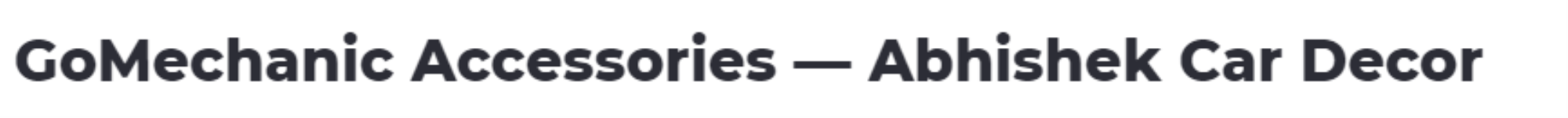 Abhishek Car Decor - Tonk Road - Jaipur