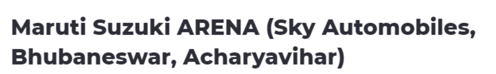 Sky Automobiles - Niladri Vihar - Bhubaneshwar
