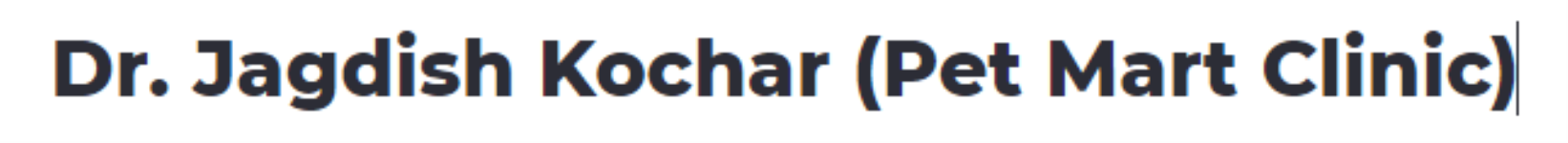 Dr. Jagdish Kochar (Pet Mart Clinic) - Sector 21-B - Chandigarh