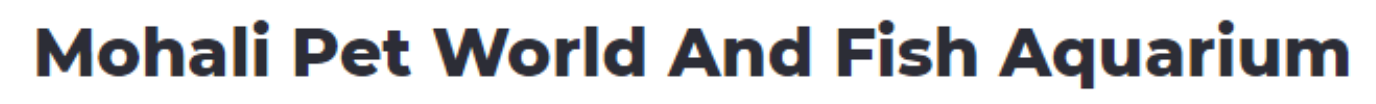 Mohali Pet World & Fish Aquarium - Mohali - Chandigarh