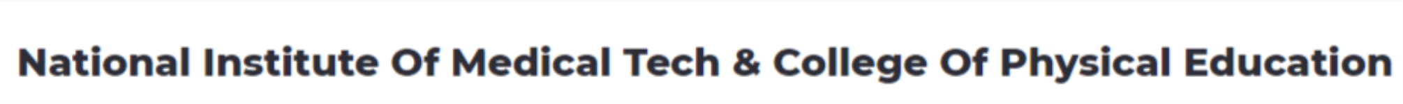 National Institute Of Medical Tech & College Of Physical Education - Transport Nagar - Jaipur