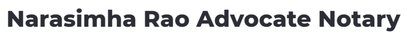 Narasimha Rao Advocate Notary - Khairatabad - Hyderabad