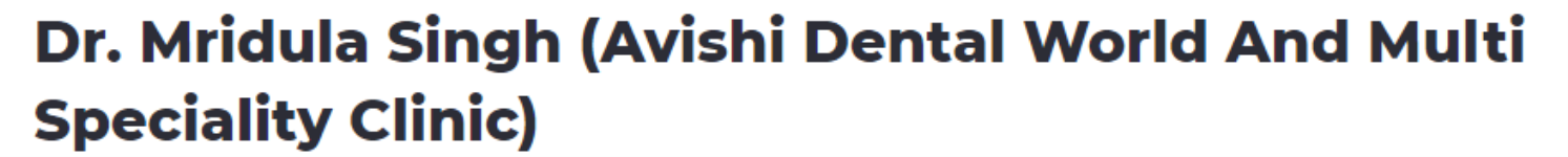 Avishi Dental World And Multi Speciality Clinic - HSR Layout - Bengaluru