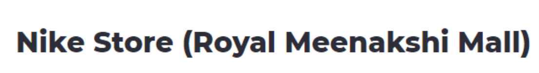 Nike Store (Royal Meenakshi Mall) - Bannerghatta Road - Bengaluru