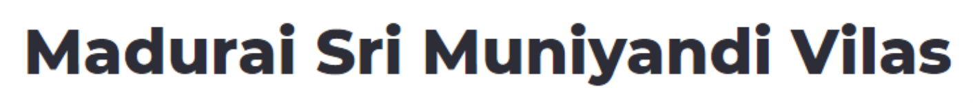 Madurai Sri Muniyandi Vilas - Sholinganallur - Chennai
