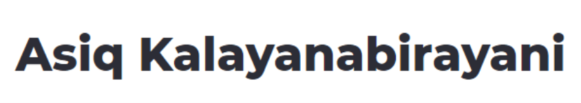 Asiq Kalayanabirayani - Kotturpuram - Chennai