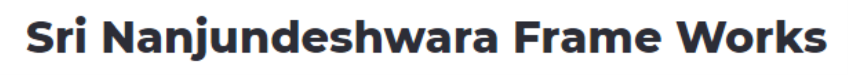 Sri Nanjundeshwara Frame Works - Avenue Road - Bengaluru