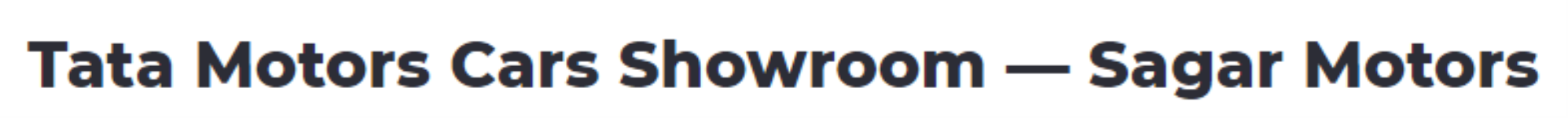 Sagar Motors - Surajpur Industrial Area - Noida