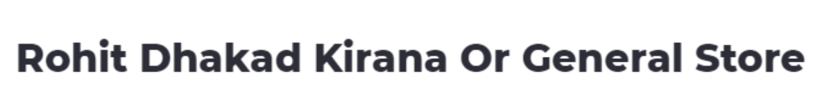 Rohit Dhakad Kirana Or General Store - Daultabad - Indore