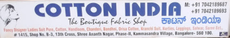 Cotton India The Boutique Fabric Shop - Electronic City - Bengaluru