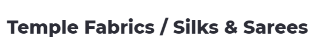 Temple Silks - Sector 1 - Bengaluru