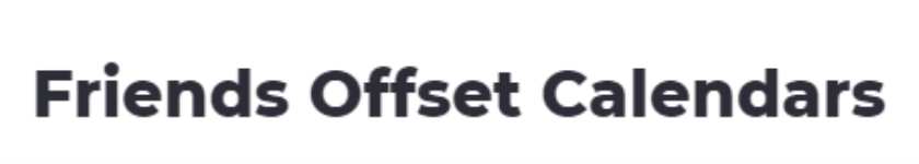 Friends Offset Calendars - Parrys - Chennai