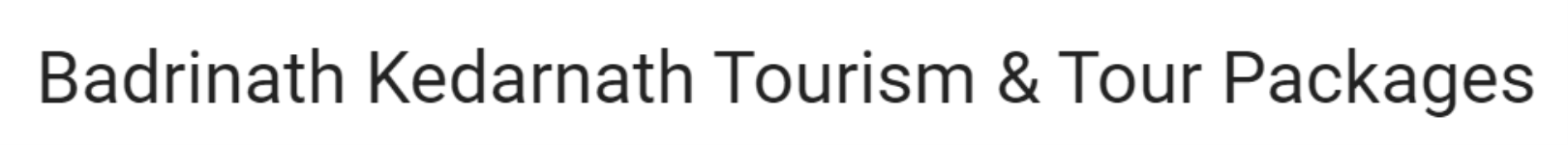 Badrinath Kedarnath Tourism & Tour Packages - Haridwar H O - Haridwar