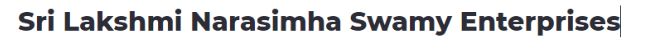 Sri Laxmi Narasimha Swamy Enterprises - Hulimavu - Bengaluru