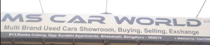 Ms Car World Pre Owned Cars - Bilekahalli - Bangalore