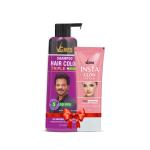 Vcare Shampoo Hair Color Triple Plus - Black 180 Ml